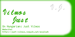 vilmos just business card